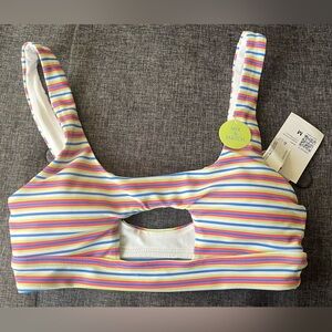 NWT Forever 21 striped bikini top